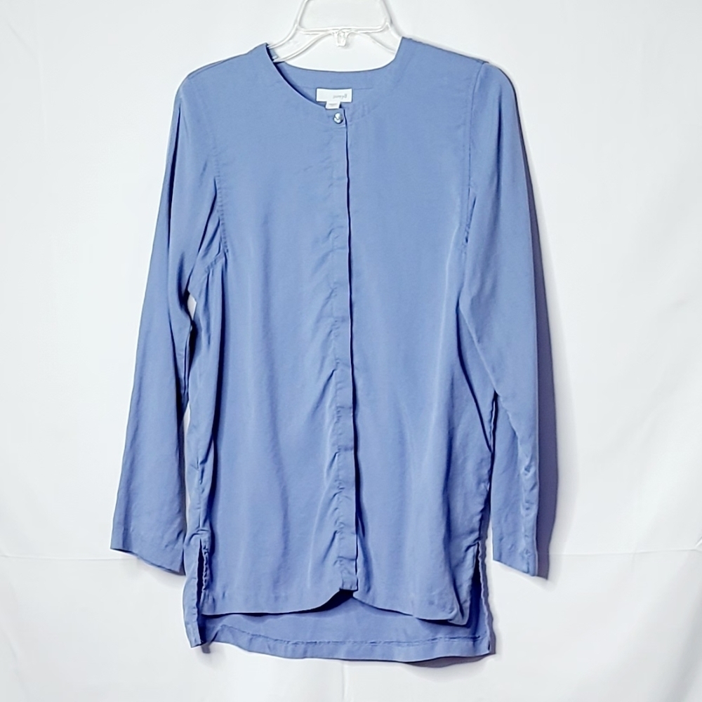 Pure Jill button down scoop neck long sleeve shirt